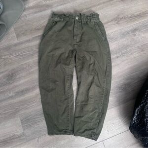 Zara Green Waistband Baggy Pants